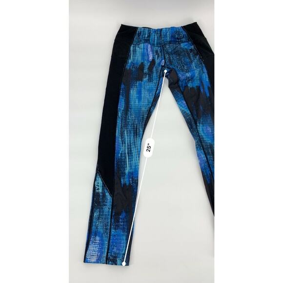 Women's Multi-Tone Blue Athletic Fitted Leggings Women's Size Small - Picture 3 of 6